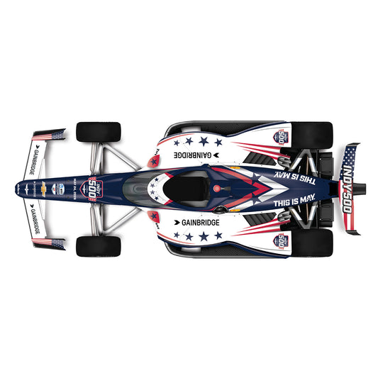 2026 Indy 500 Event Diecast 1:18 in Red white and Blue - Top View