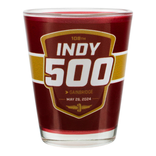 2024 Indy 500 Wrap Shot Glass - front view