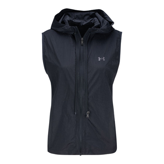 Ladies 3-in-1 Under Armour Jacket in Black - Front Sleeveless view