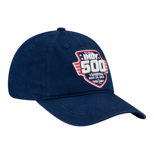2026 Indy 500 Event Slouch Navy Hat in Blue - Front Right View