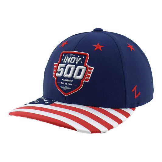 110th Indy 500 Americana Hat in Blue - Front Left View