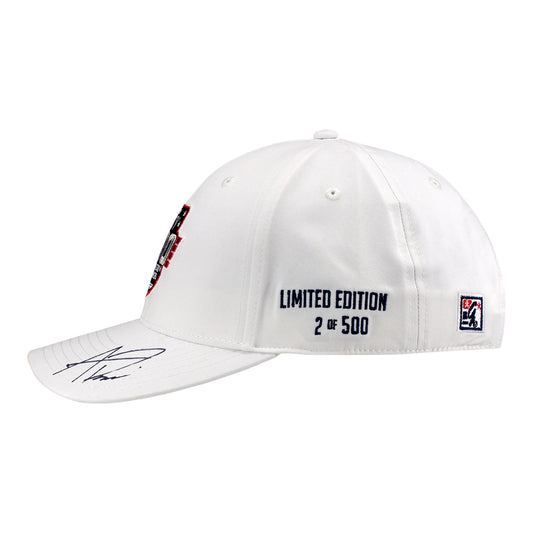 2026 Indy 500 LE #2 Starting Field Hat Autographed by Alexander Rossi in White - Left Side View