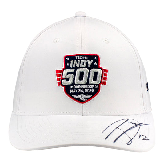 2026 Indy 500 LE #3 Starting Field Hat Autographed by David Malukas