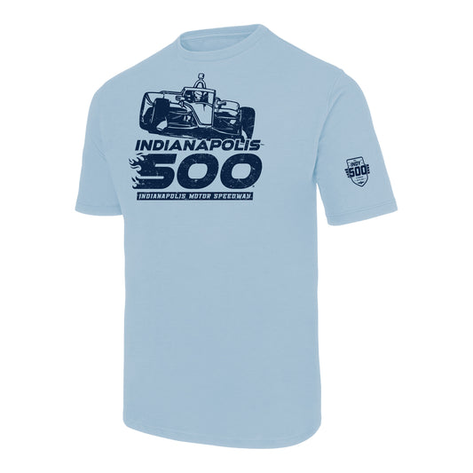 2026 Indy 500 Flame T-shirt in Blue - Front View