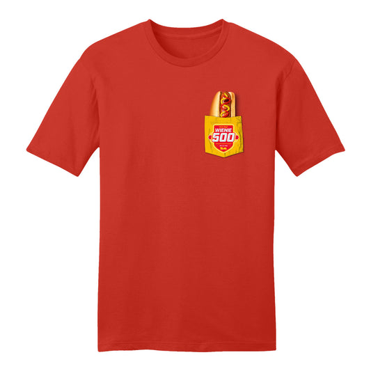 2026 Wienie 500 Hotdog Pocket in Red - Front View
