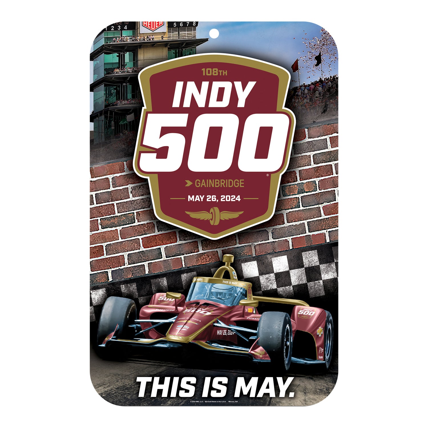 2024 Indy 500 11x17 Event Sign