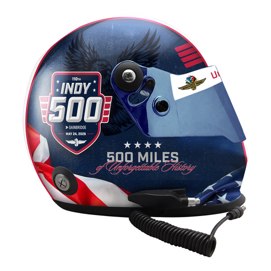 2026 Indy 500 Full-Size Helmet in Blue - Right Side View