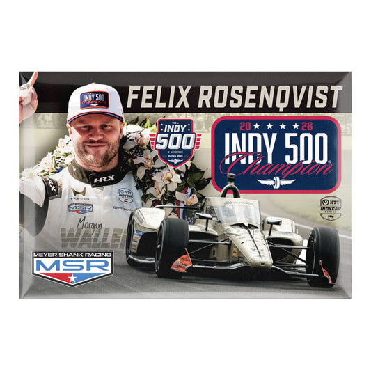Felix Rosenqvist 2026 Indy 500 Winner Magnet 2x3 In Multi-Color - Front View