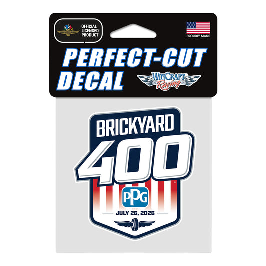 2026 Brickyard 400 Perfect Cut Decal - Front View