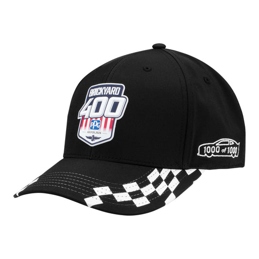 2026 Brickyard 400 Limited Edition Hat #1000 in Black - Front Left View
