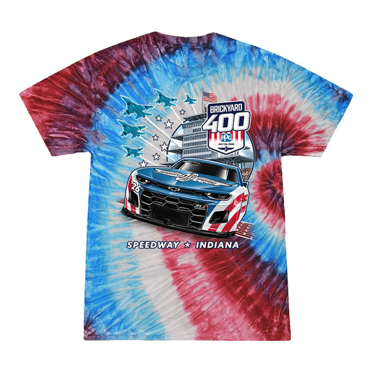 2026 Brickyard 400 Americana Tie Dye T-shirt - Front View