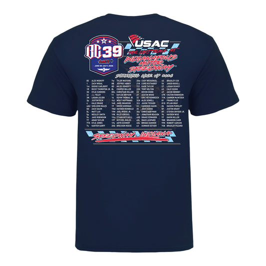 2026 BC39 Entry Lineup Shirt in Blue - Back View