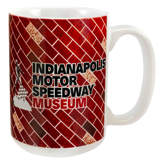 Indianapolis Motor Speedway Kiss the Bricks mug - Back View