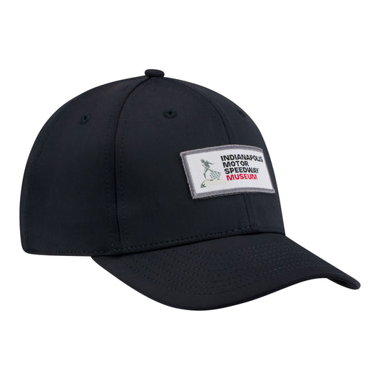 Indianapolis Motor Speedway Museum Woven Logo Hat in Black - Front Right View