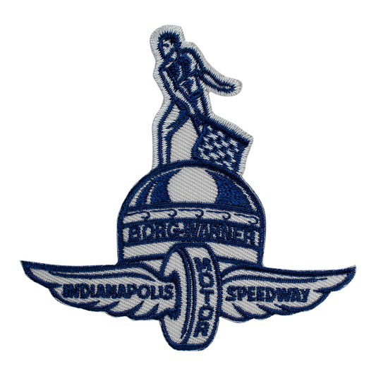 Wing Wheel Flag Borg Trophy Emblem in navy, front view