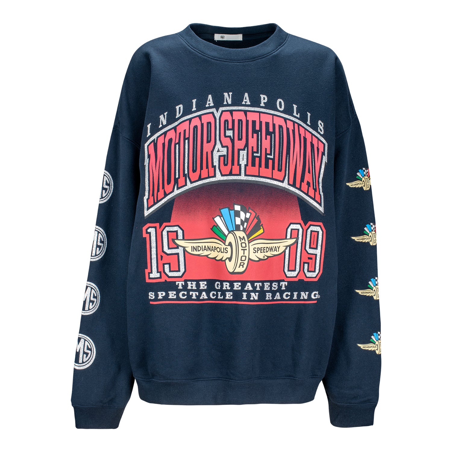Indianapolis Motor Speedway Women's '47 Brand Glittered Oversized Crew