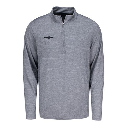 Indianapolis Motor Speedway Travis Mathew Grey 1/4 Zip in Grey - Front View