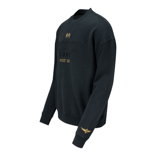 Indianapolis 500 Tonal Pullover Crewneck in Black - Front Left View
