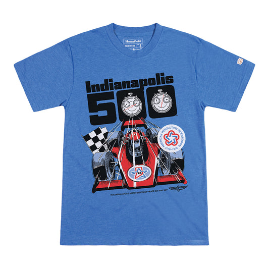1976 Indianapolis 500 Bicentennial Tee in Blue - Front View