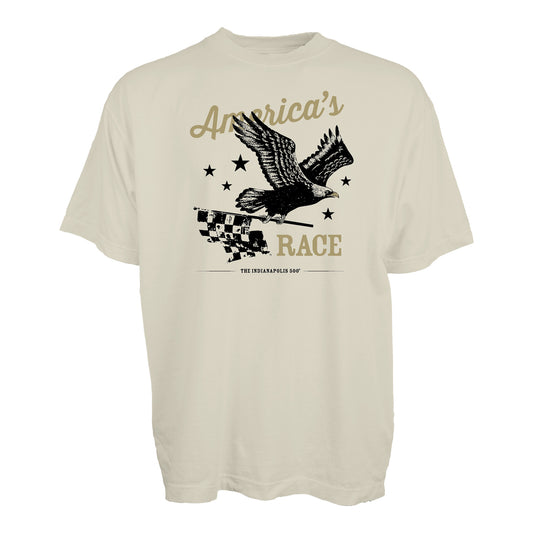 Indianapolis 500 America's Race Eagle T-Shirt in White - Front View