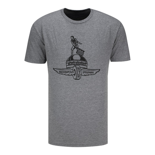 Wing Wheel Flag Borg Graphite Shirt in Grey - Front View