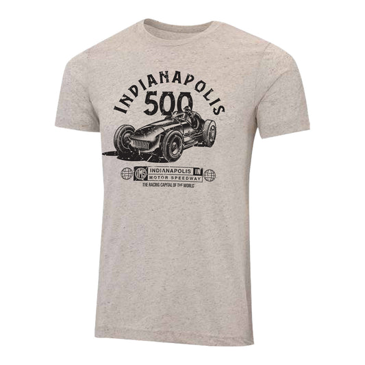 Indy 500 Classic Heathered T-shirt in oatmeal - Front View