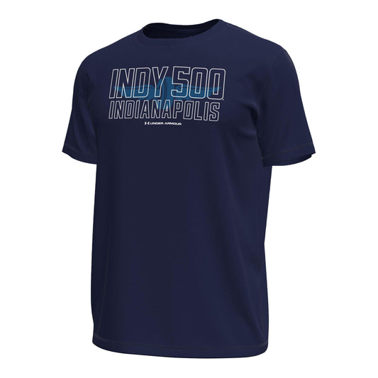 Under Armour Motion Indy 500 T-shirt in Blue - Front View