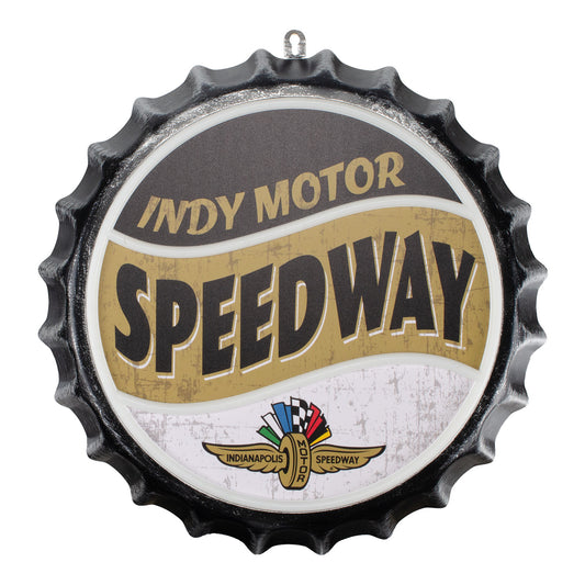 Wing Wheel Flag Neon Bottle Cap Sign