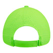 Wing Wheel Flag Neon Green Youth Flat Bill Hat - back view