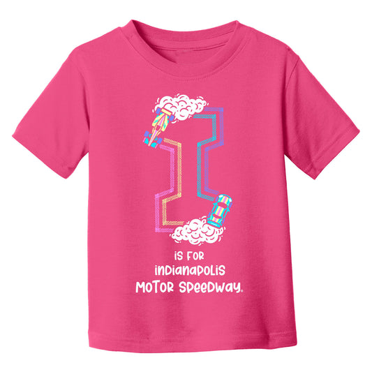 I is for Indianapolis Motor Speedway Toddler Girls T-Shirt - front view