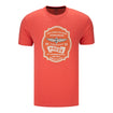 Indianapolis Motor Speedway Press Pass Recycled Soft T-Shirt in orange, front view