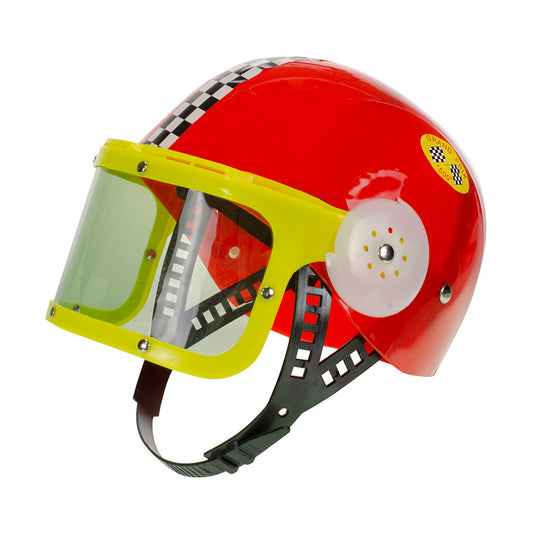 Kids Plastic Racing Helmet - Left Side View
