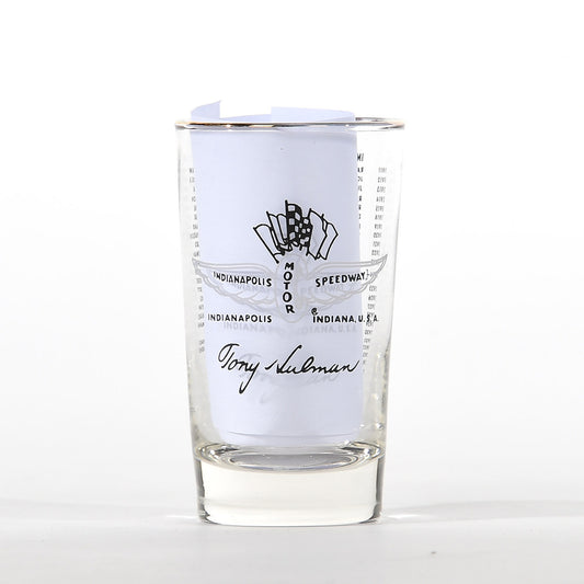 Indianapolis Motor Speedway Historical Indy 500 Glassware - 1969 Mario Andretti Set - Front View