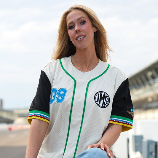 IMS The Wild Collective Unisex Baseball Jersey In White - Front View