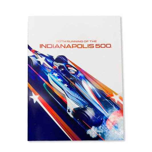 2026 Indianapolis 500 Program in White - Front view