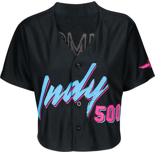 Indy 500 Ladies Cropped Baseball Jersey