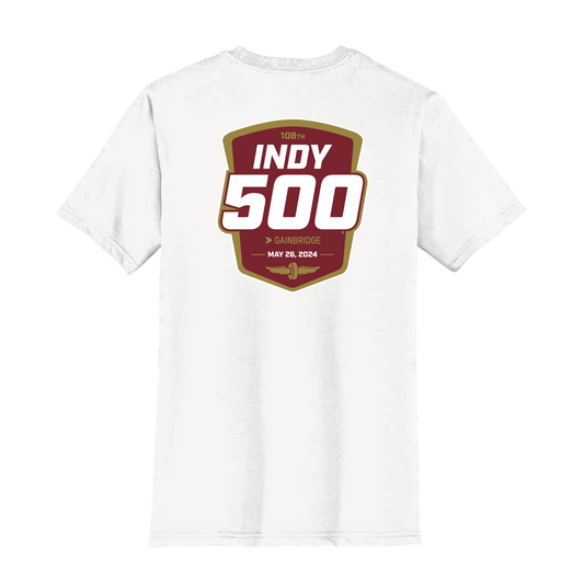 2024 Indy 500 2 Sided White Shirt