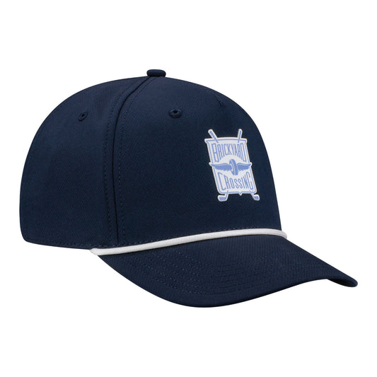 Brickyard Crossing Ahead Brezo White Hat in Blue - Front Right View