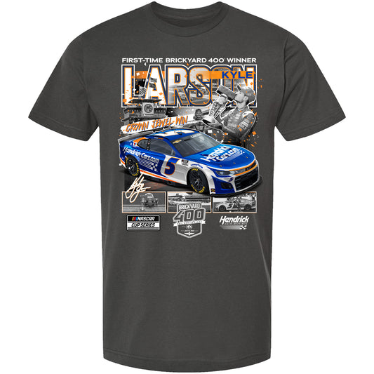 2024 Brickyard 400 30th Anniversary Race Winner Kyle Larson T-Shirt - Front View