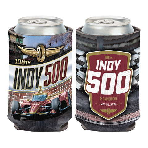 2024 Indy 500 Can Cooler 12oz - front and back view