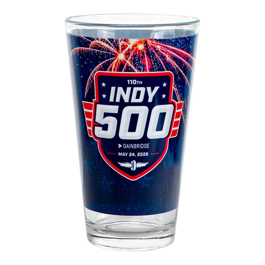 2026 Indy 500 Pint Glass - Front View