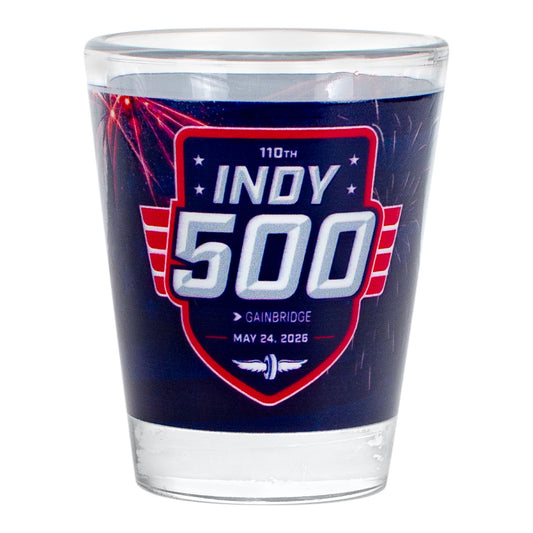 2026 Indy 500 Shot Glass - Front View