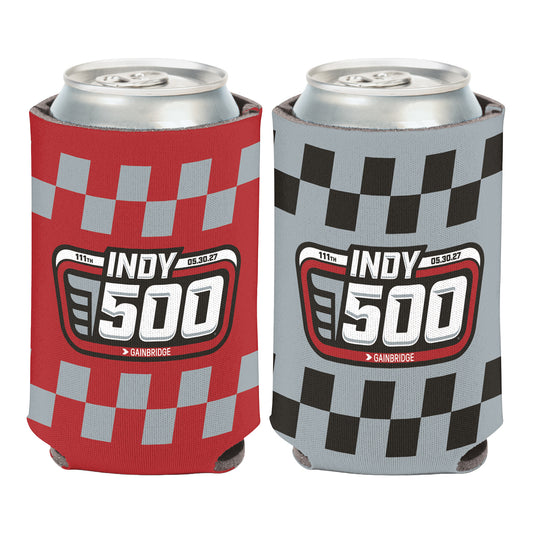 2027 Indy 500 Can Cooler - Front and Back View