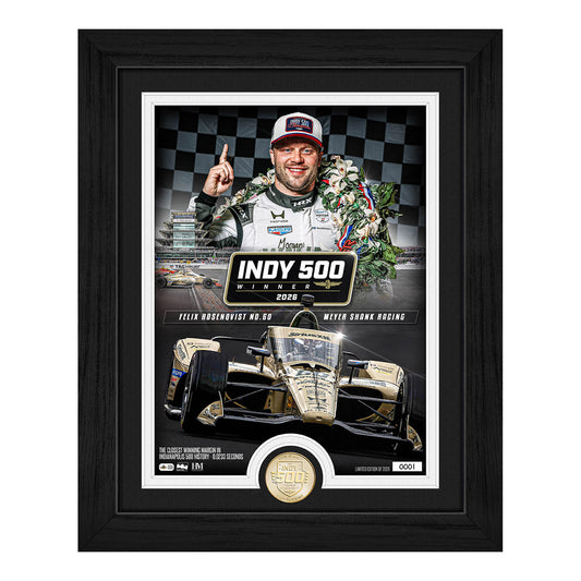 2026 Indy 500 Winner Felix Rosenqvist Framed Piece - Front View