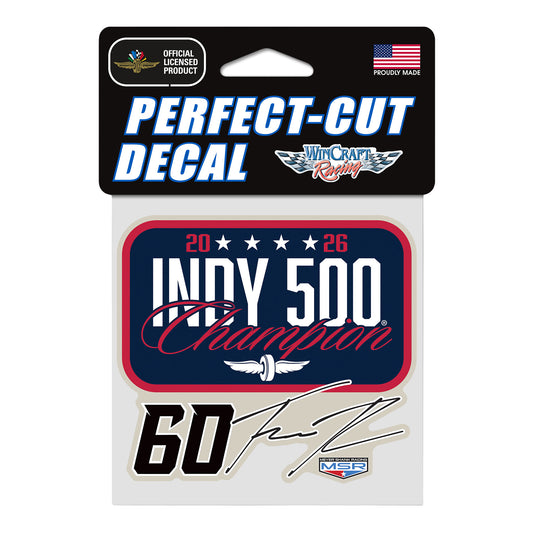 Felix Rosenqvist 2026 Indy 500 Winner Decal In Multi-Color - Front View