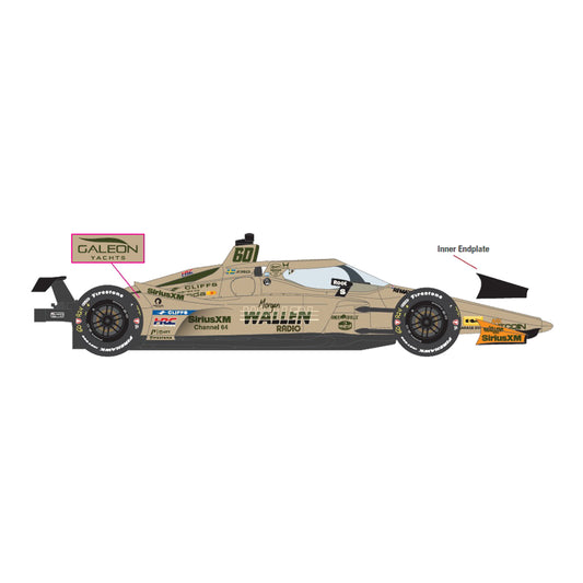 2026 Indy 500 Winner Diecast 1:18 Felix Rosenqvist in Brown - Right Side View