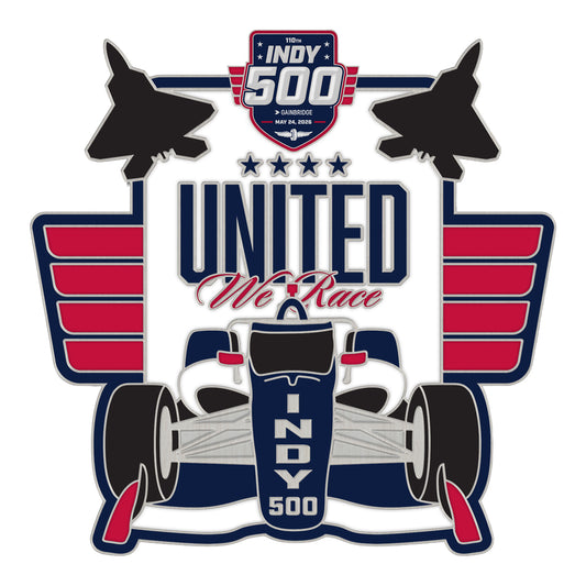 2026 Indy 500 United We Race Event Hatpin - Front View