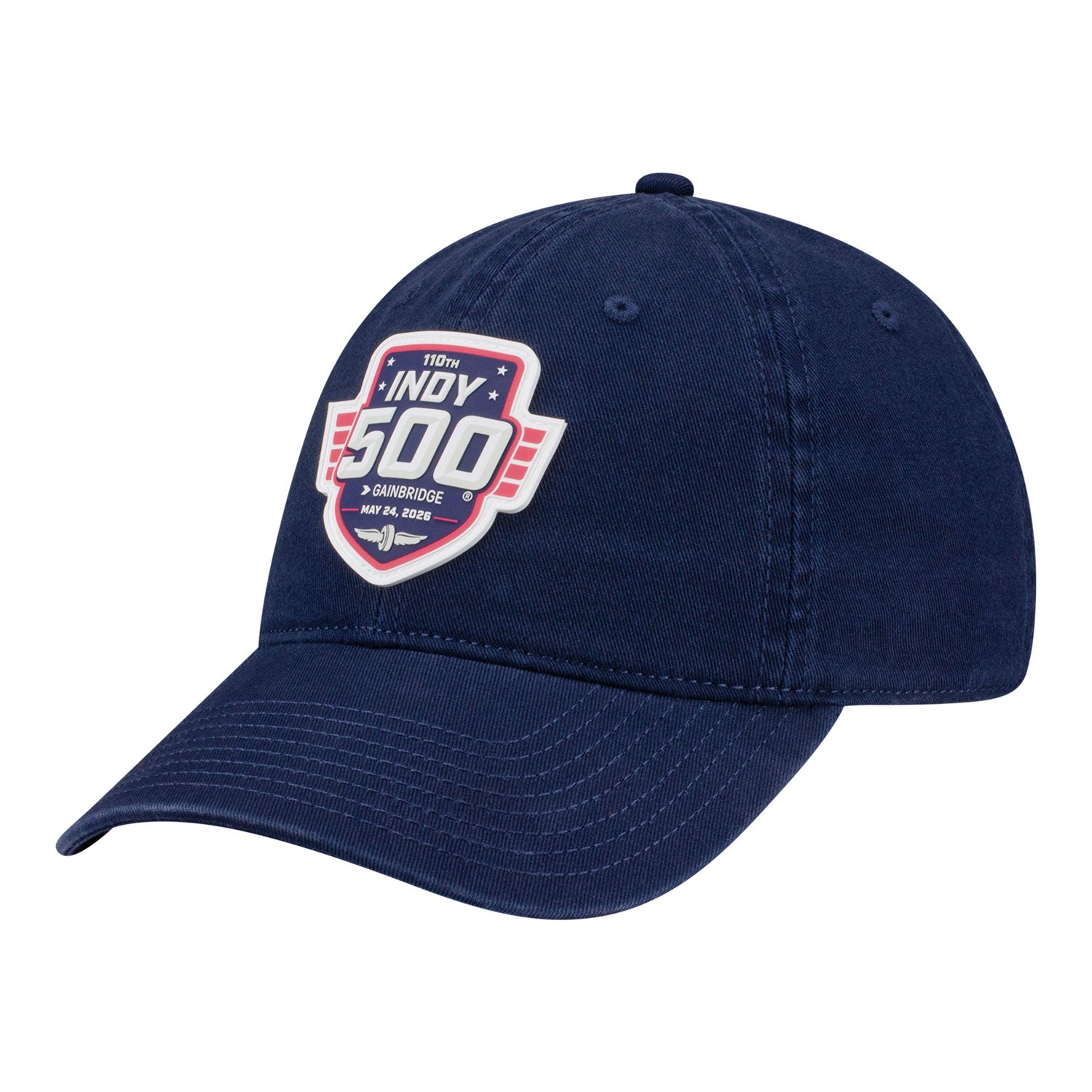 2026 Indy 500 Ladies Cotton Twill Navy Hat in Blue - Front Left View