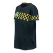 Ladies 2025 Indy 500 Checkered Rolled Sleeve T-Shirt in Black - Front Left View