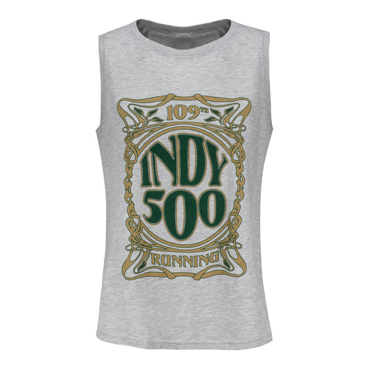 Ladies 2025 Indy 500 Nouveau Tank Top in White - Front View